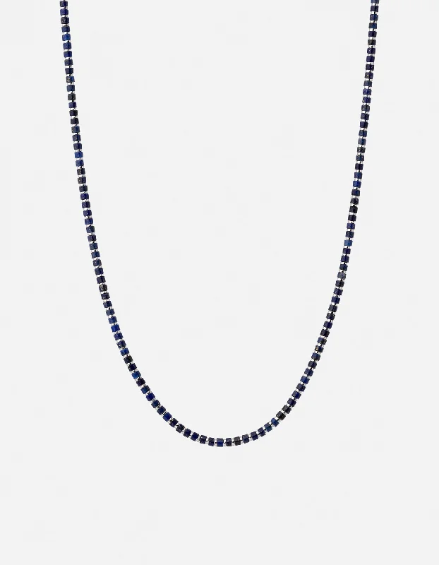 Women’s elegant necklace-Kato Lapis Necklace, Sterling Silver