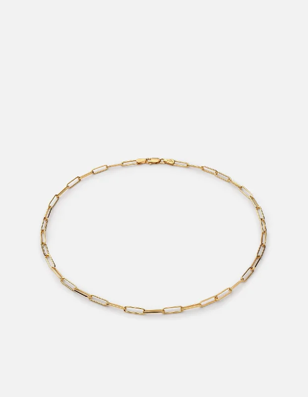 Women’s infinity necklace-Volt Link Choker, Gold Vermeil