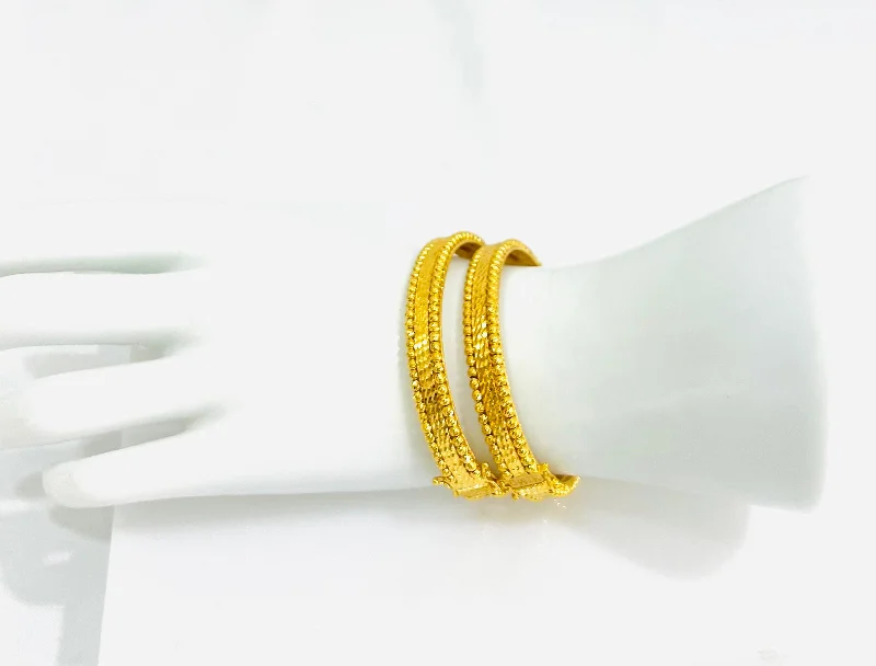 Women’s double-layer bracelet-21k Gold Himo Bangle