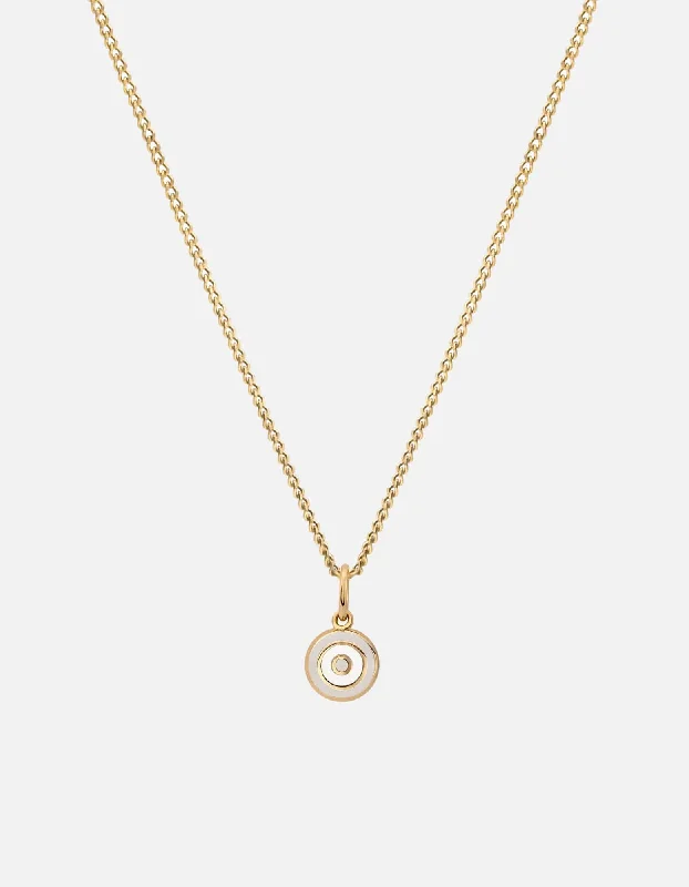 Women’s wedding necklace-Ojos Necklace, Gold Vermeil/Linen