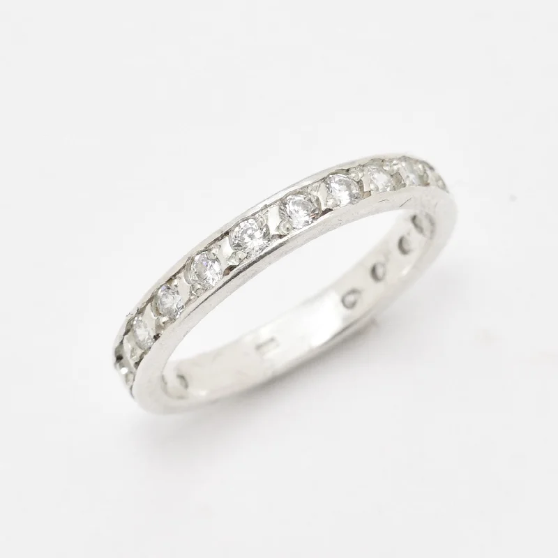 Women’s elegant engagement rings-Diamond Eternity Ring - Full Diamond Band, Diamond Wedding Band