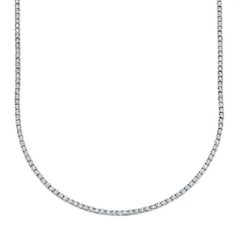 Women’s boho necklace-5.47ctw Diamond Tennis Necklace