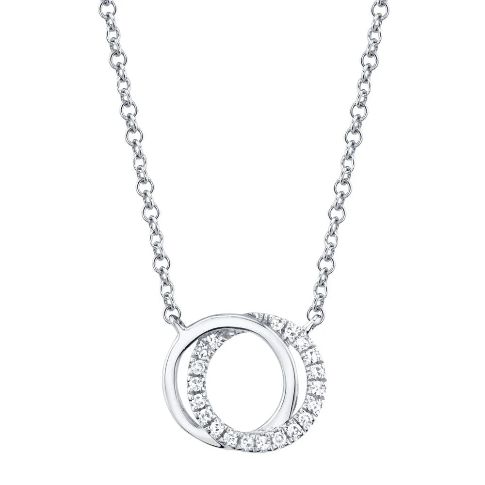 Women’s diamond pendant necklace-0.07ctw Diamond Love Knot Necklace