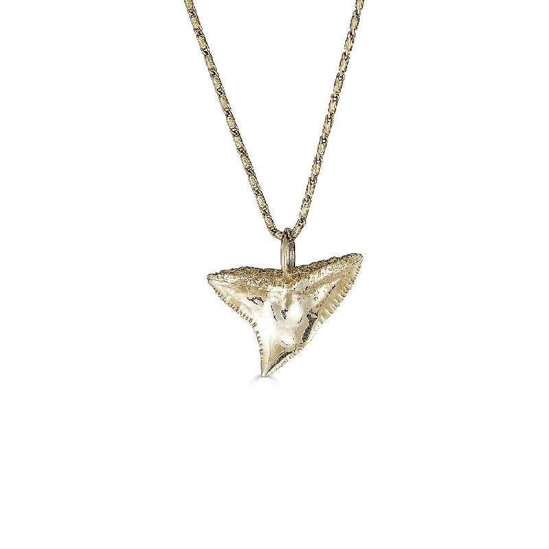 Women’s sparkling necklace-Bull Shark Necklace, 14k