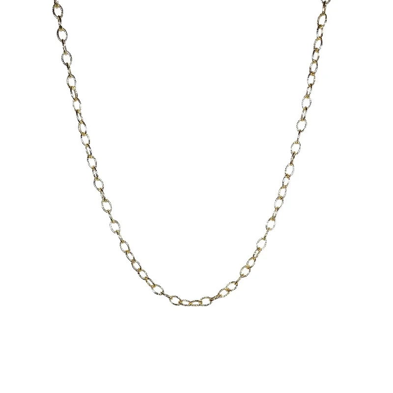 Women’s minimalist pendant necklace-Jane Win Mini Twist Link Chain Necklace