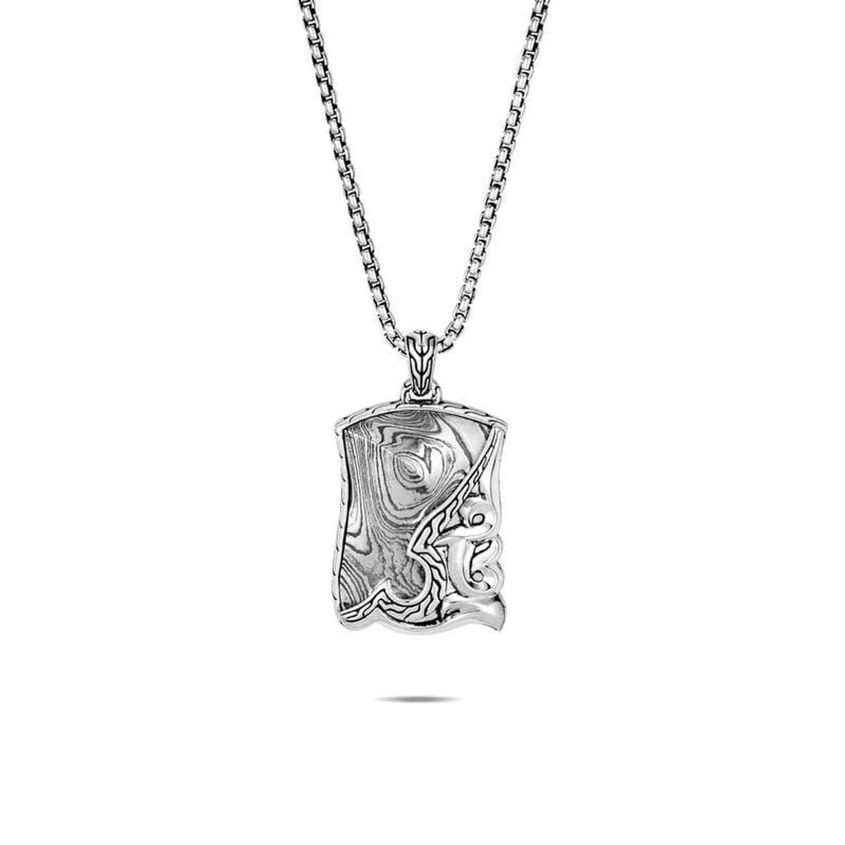 Women’s luxury sapphire necklace-Classic Chain Mens Keris Dagger Dog Tag