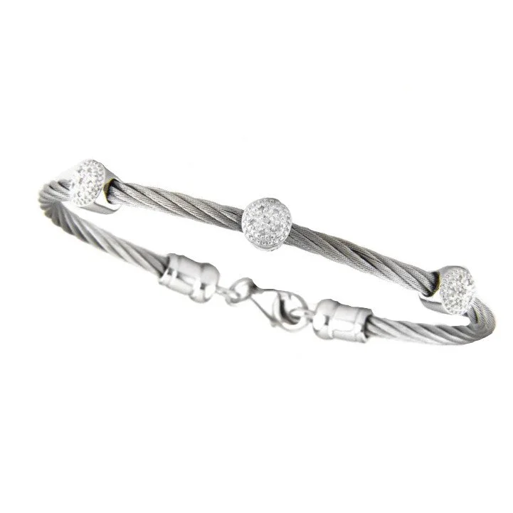 Women’s custom bangles-Diamond Cable Bangle