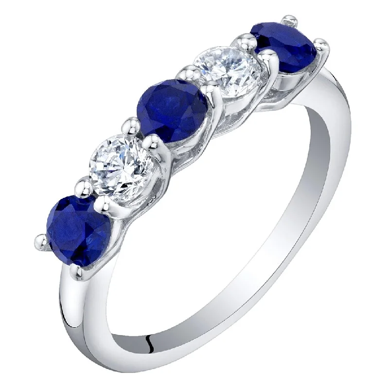 Women’s halo diamond ring-Sterling Silver 0.75 ct Created Sapphire Stackable Ring