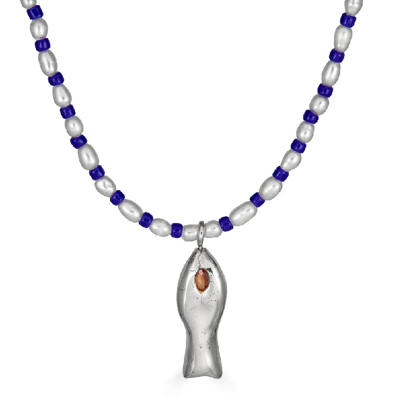 Women’s diamond necklace-Funfetti Fish