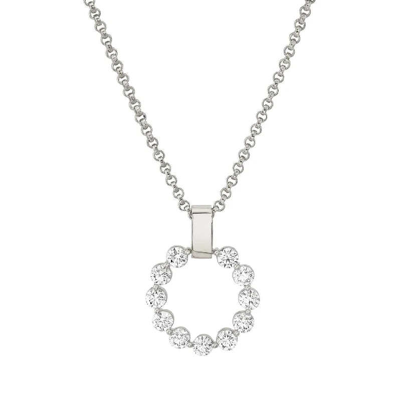 Women’s vintage-style necklace-1.85ctw Diamond Cloud Large Pendant